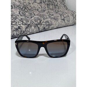 NEW Tom Ford Alberto Gradient Square Sunglasses in a Dark Havana Tortoiseshell